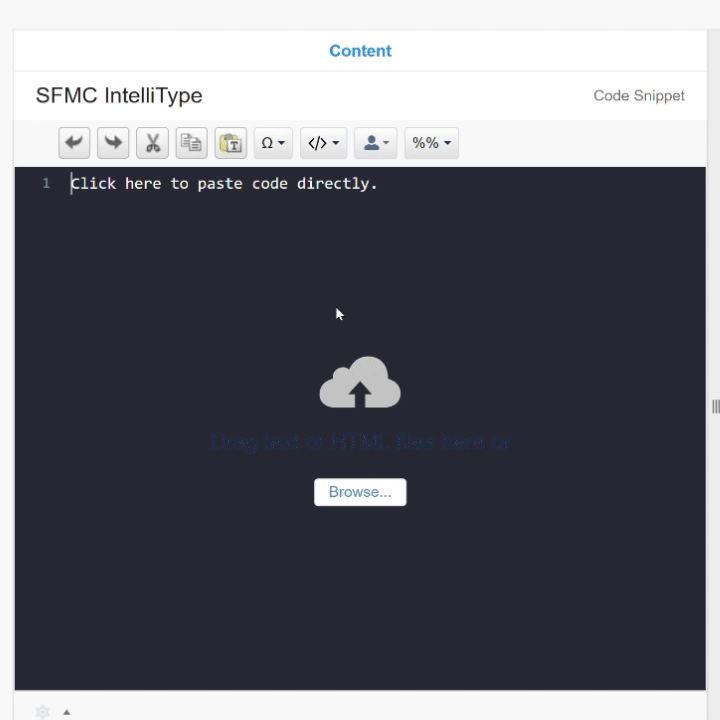 Demonstration of Content Block feature with AI code completion