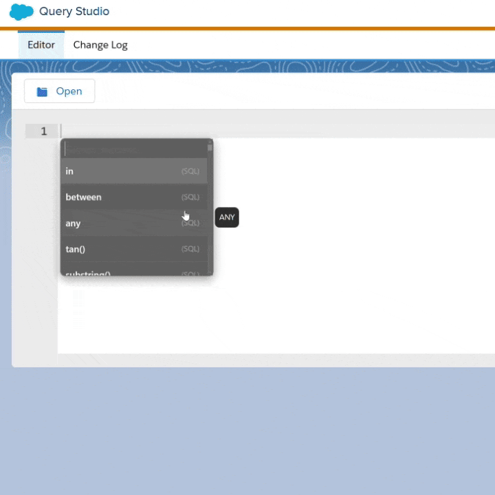 Demonstration of AI Assistant feature in Query Studio